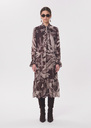 Robe Rhita figue longue à l'imprimé fleuri Figue TARA JARMON