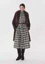 Robe Retro kaki à carreaux Kaki TARA JARMON