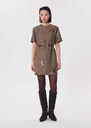 Robe Romia caramel à l'imprimé fleuri Caramel TARA JARMON