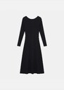 Robe Maille Roselene long noir à col rond Kaki, Noir TARA JARMON