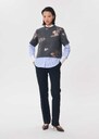 Top Thelma gris chiné fleuri Caramel, Gris TARA JARMON