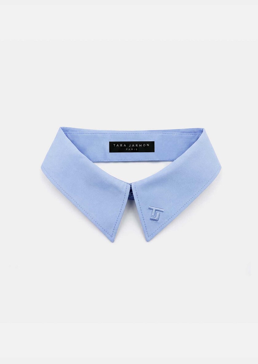 Col amovible Antoine bleu à col chemise Bleu TARA JARMON