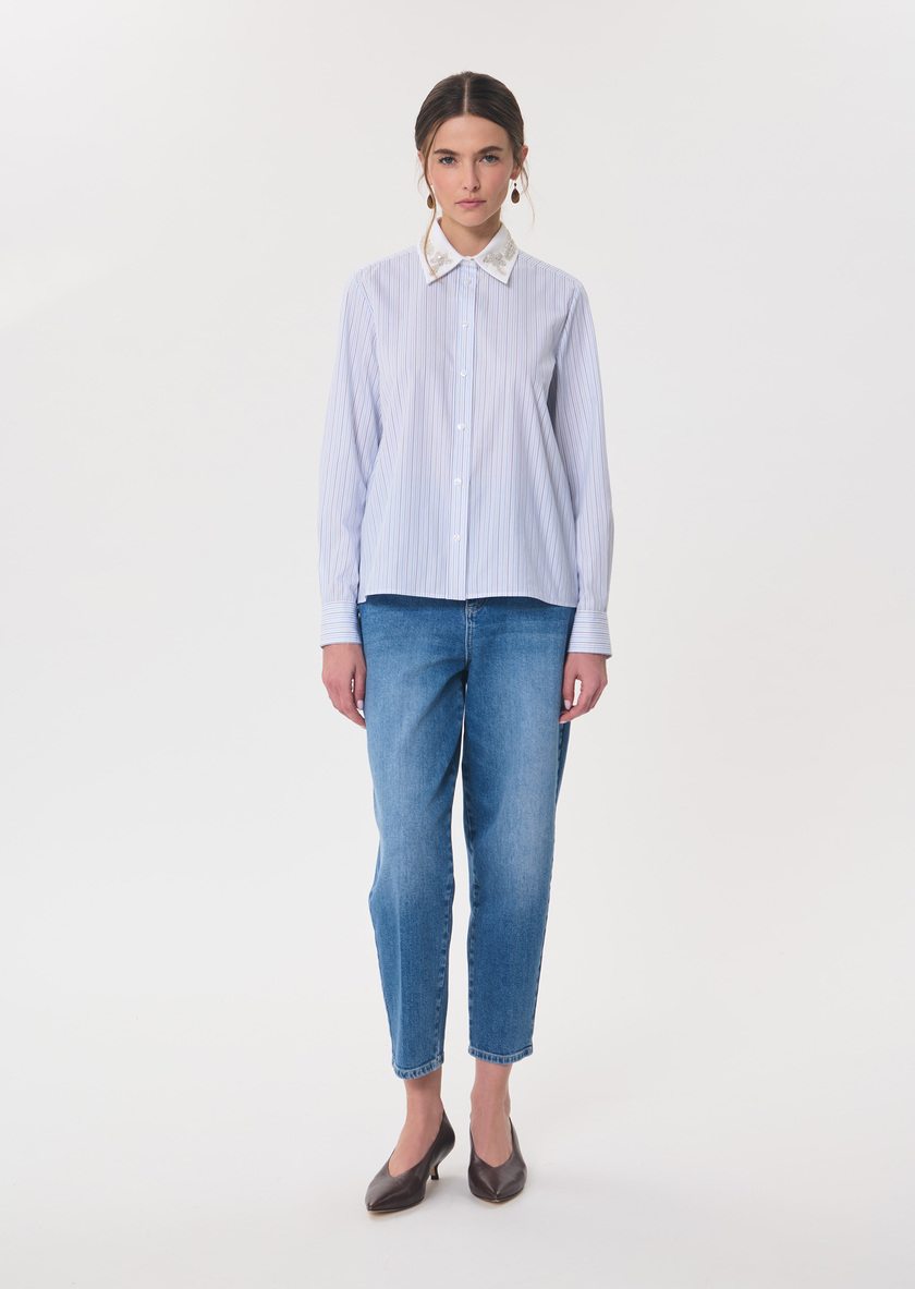Chemise Carmen blanc à rayures Blanc TARA JARMON