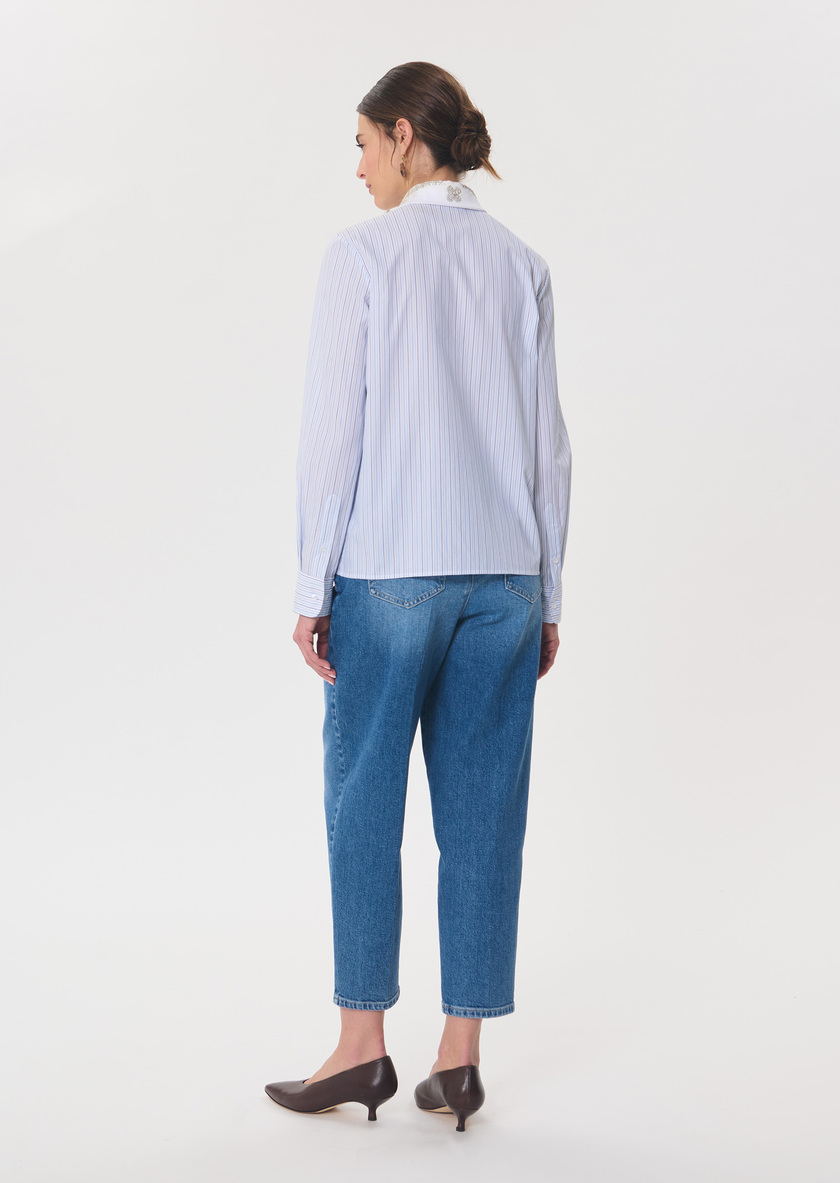 Chemise Carmen blanc à rayures Blanc TARA JARMON