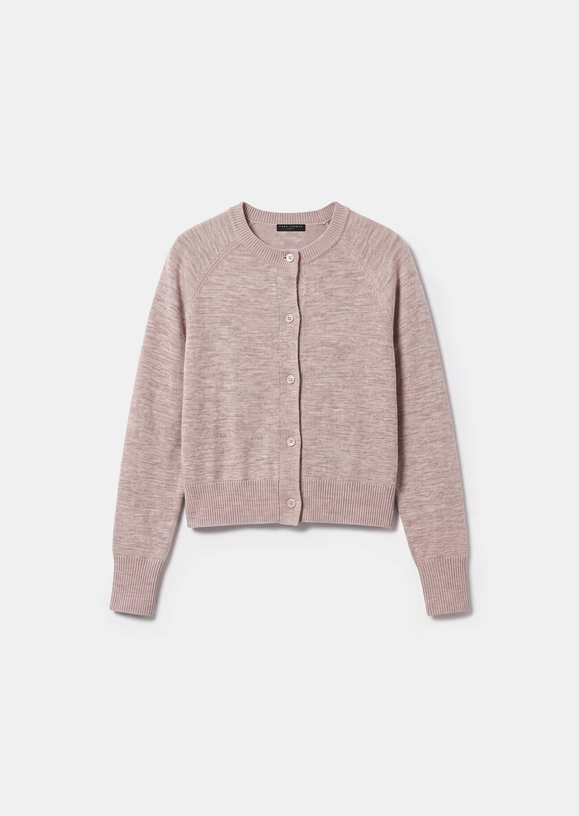 Gilet Giulia noisette col rond Noisette TARA JARMON