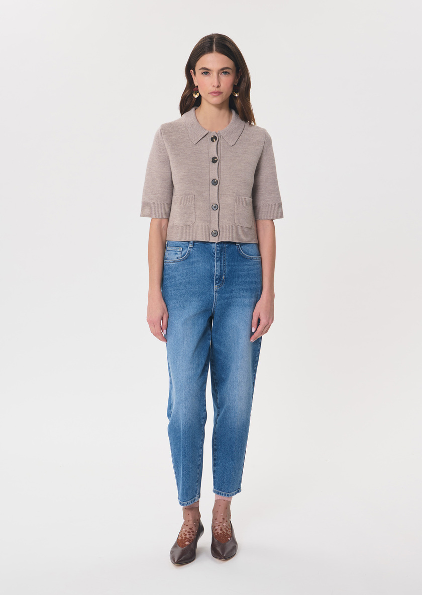 Gilet Genny noisette à poches plaquées Noisette TARA JARMON