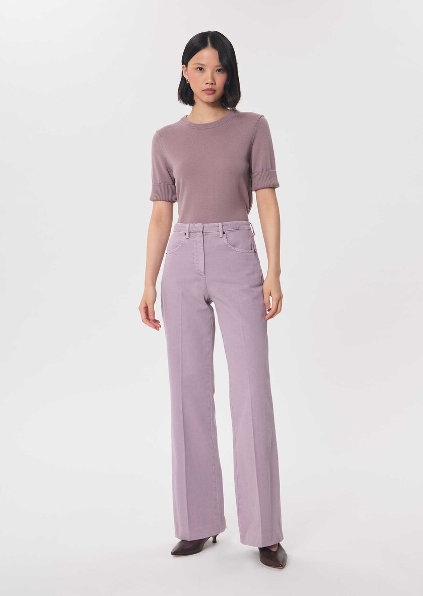 Jeans Jerome violet coupe évasée Violet TARA JARMON