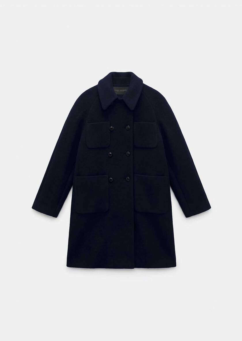Manteau Maryline bleu nuit croisé Nuit TARA JARMON