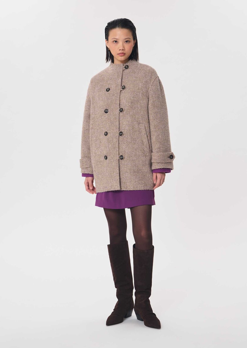Manteau Maurice violet croisé Violet TARA JARMON
