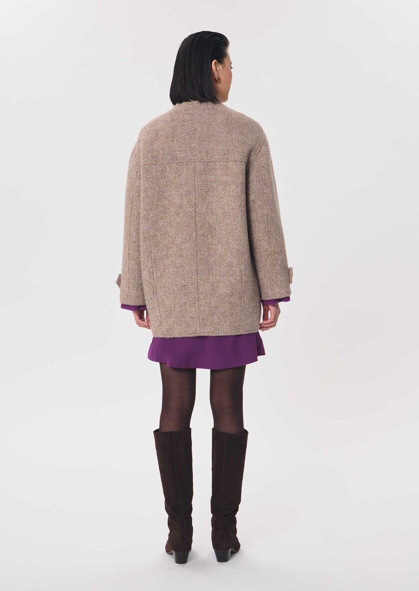 Manteau Maurice violet croisé Violet TARA JARMON