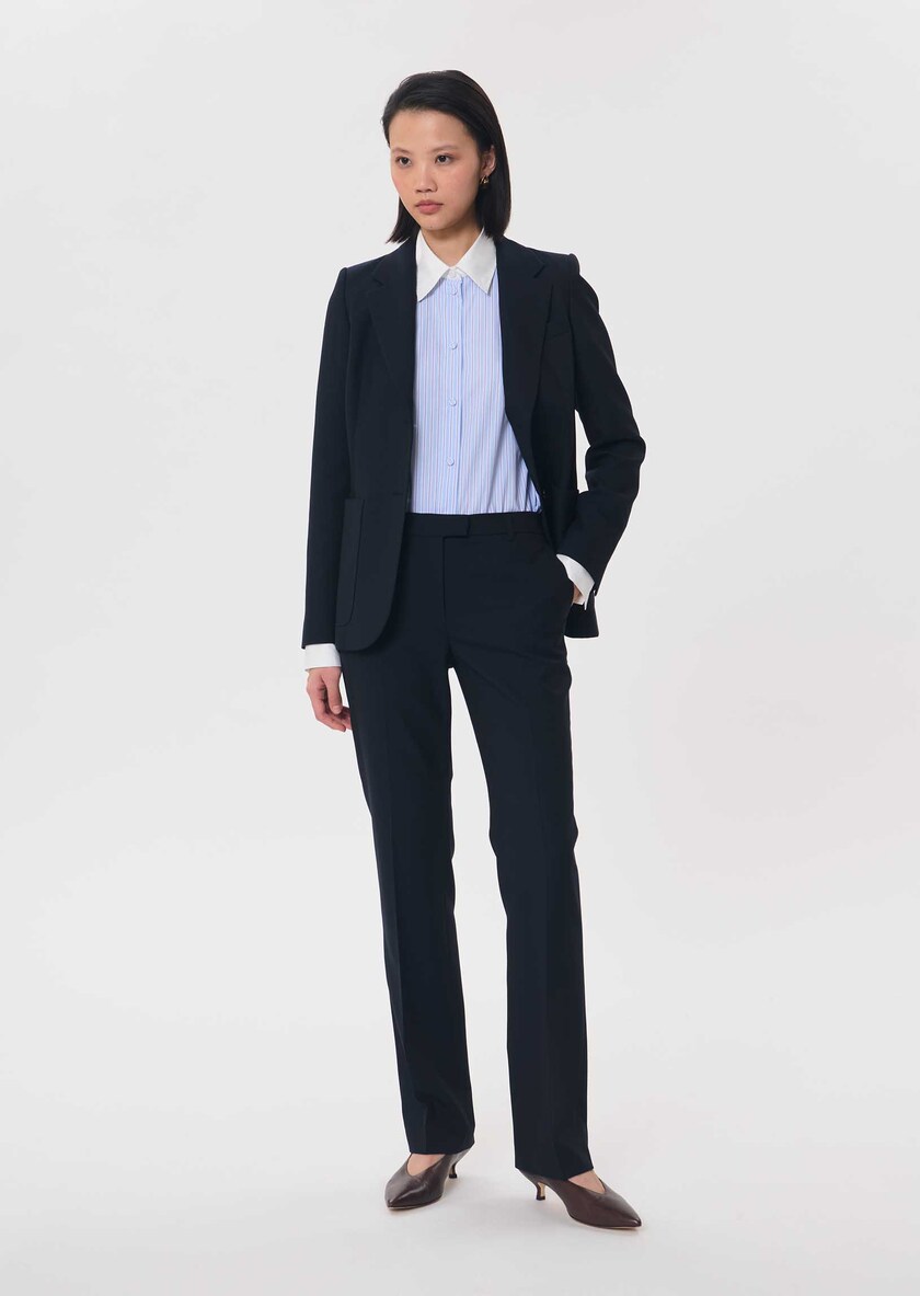 Pantalon Paolino bleu nuit droit Nuit TARA JARMON