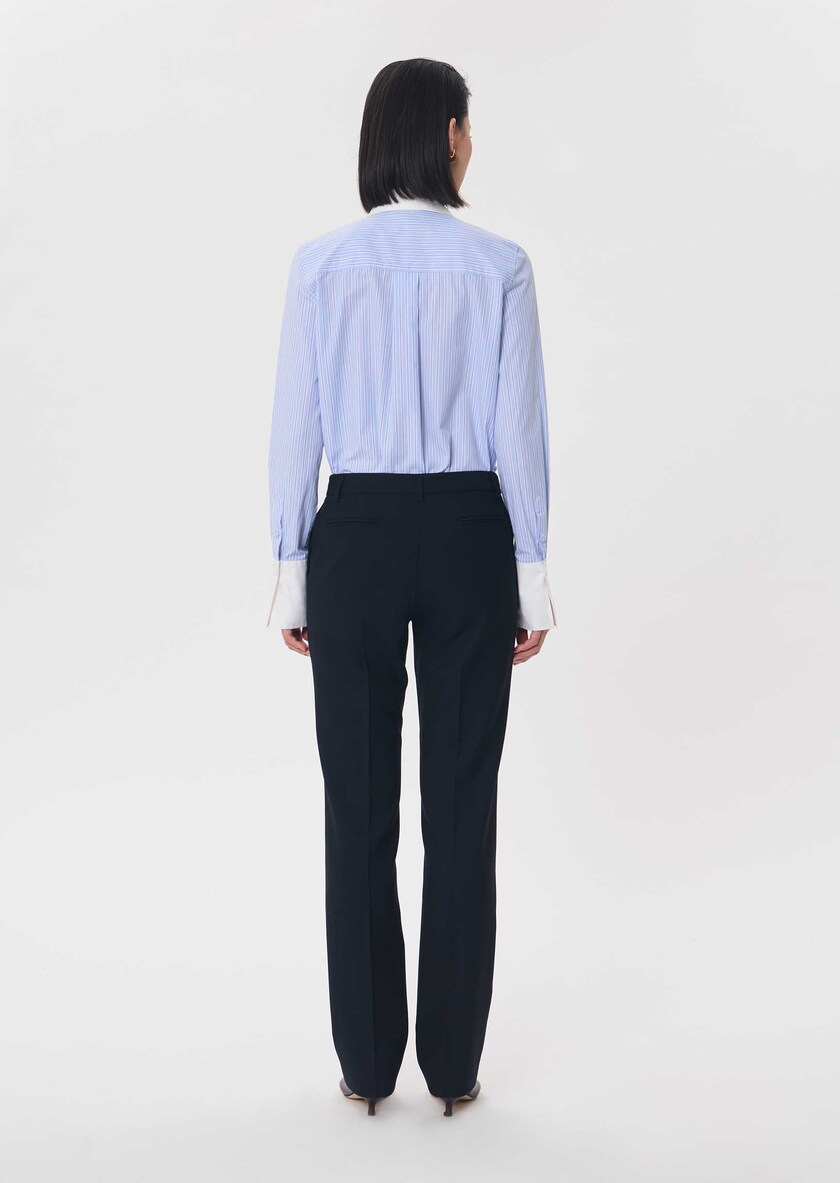 Pantalon Paolino bleu nuit droit Nuit TARA JARMON