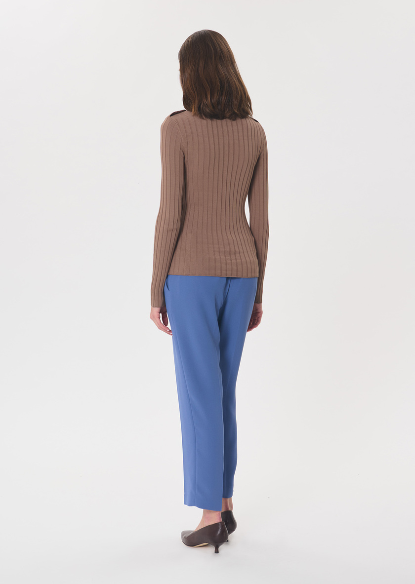 Pull Prisca caramel à poches plaquées Caramel TARA JARMON