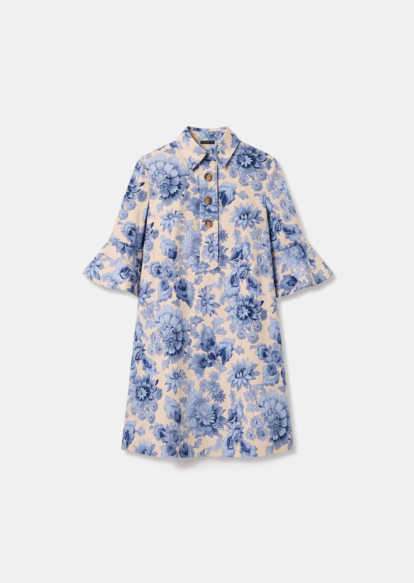 Robe Roselia écru fleuri boutonnée Ecru TARA JARMON