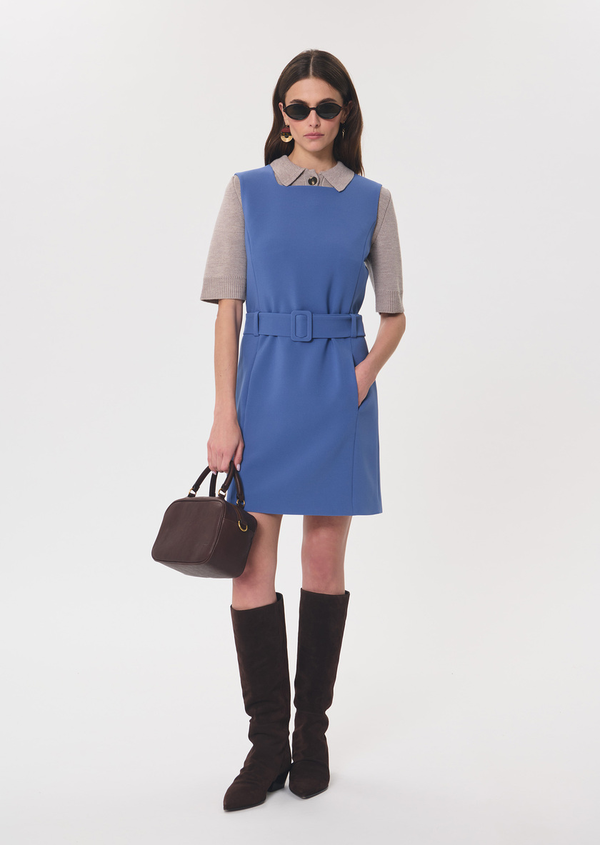 Robe Riou denim sans manches ceinturée Jean TARA JARMON