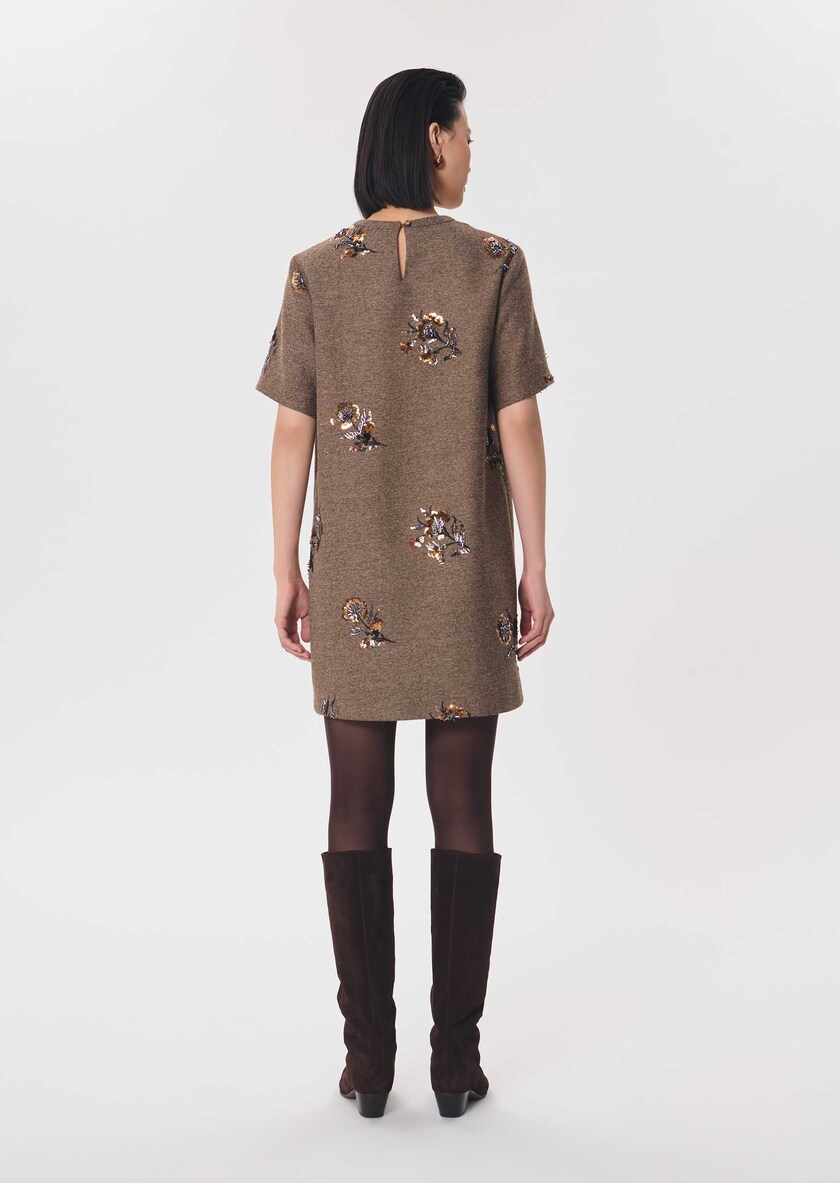 Robe Romia caramel à l'imprimé fleuri Caramel TARA JARMON