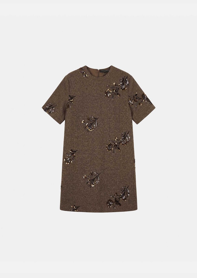 Robe Romia caramel à l'imprimé fleuri Caramel TARA JARMON