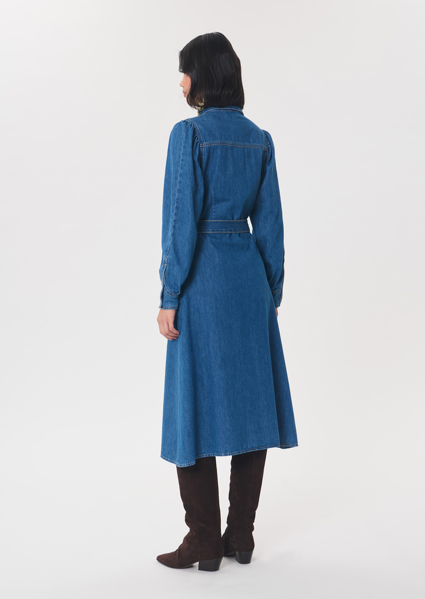 Robe Rodéo long denim boutonné Jean TARA JARMON