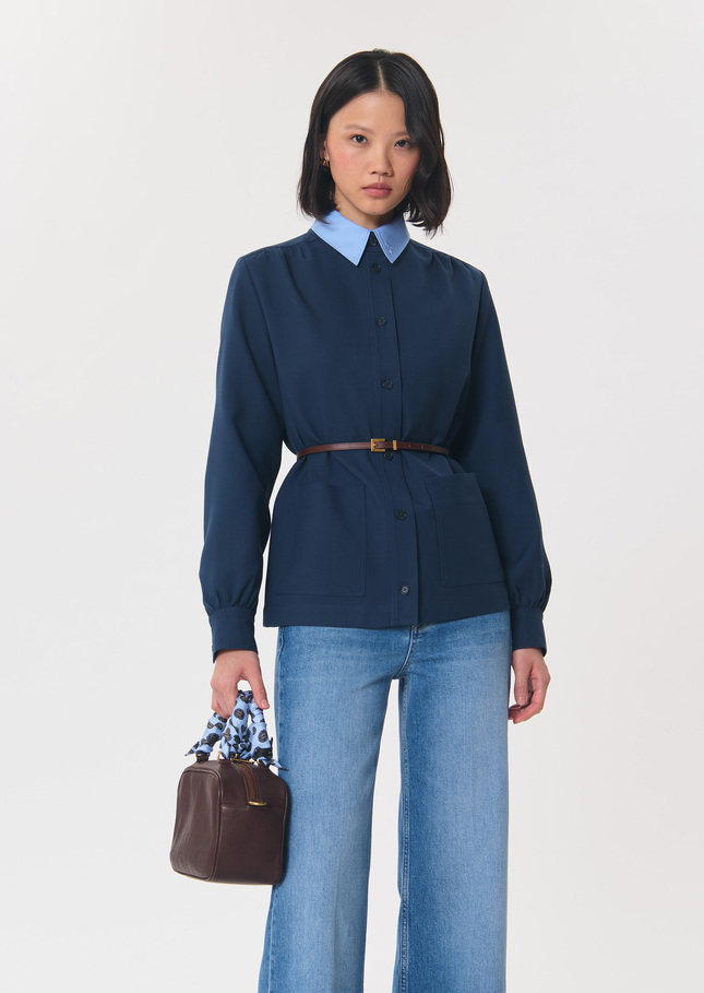 Veste Veronica denim à poches plaquées Jean TARA JARMON