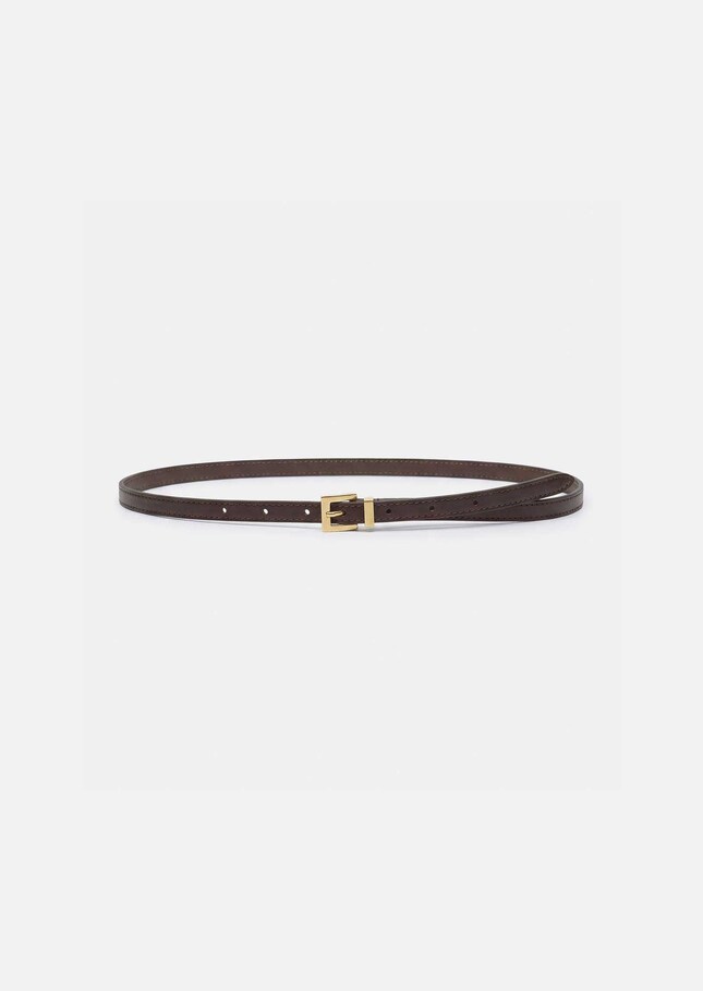 Ceinture Lily cuir tonka à boucle dorée Tonka TARA JARMON