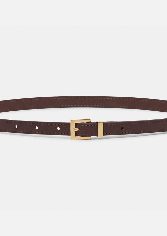Ceinture Lily cuir tonka à boucle dorée Tonka TARA JARMON