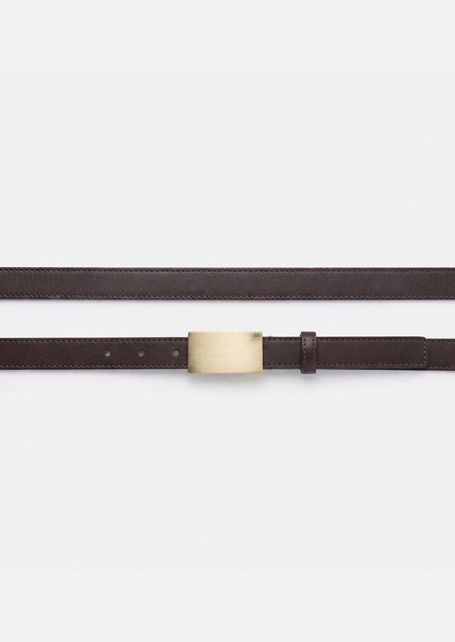 Ceinture Lison cuir tonka à boucle carrée Tonka TARA JARMON