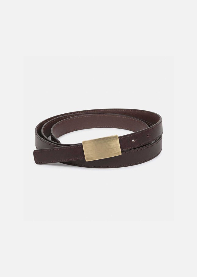 Ceinture Lison cuir tonka à boucle carrée Tonka TARA JARMON