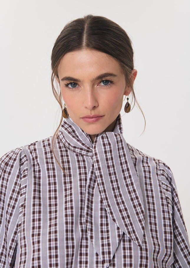 Chemise Calyce tonka à col lavallière Tonka TARA JARMON