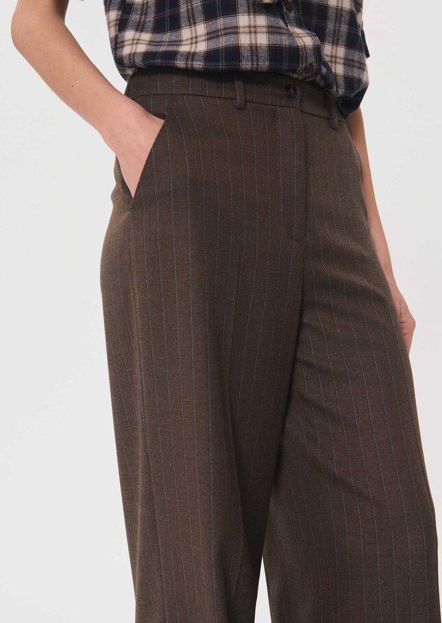 Pantalon Primero droit tonka à fines rayures Tonka TARA JARMON