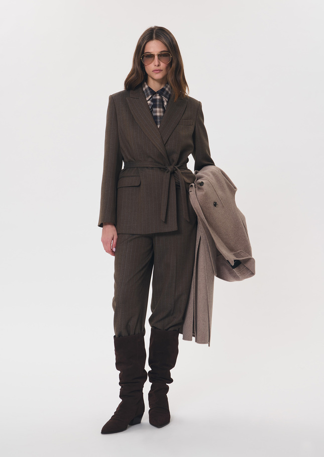 Veste Virginie tonka rayé ceinturé Tonka TARA JARMON