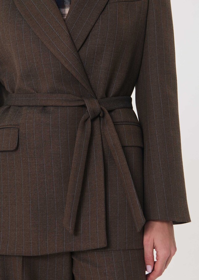 Veste Virginie tonka rayé ceinturé Tonka TARA JARMON
