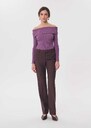 Pantalon Paolino tonka droit Gris, Nuit, Tonka TARA JARMON