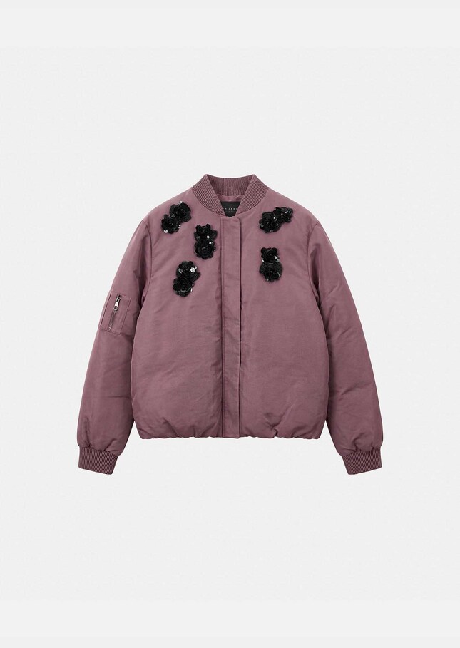 Blouson Bérénice pourpre à fleurs brodées Pourpre TARA JARMON