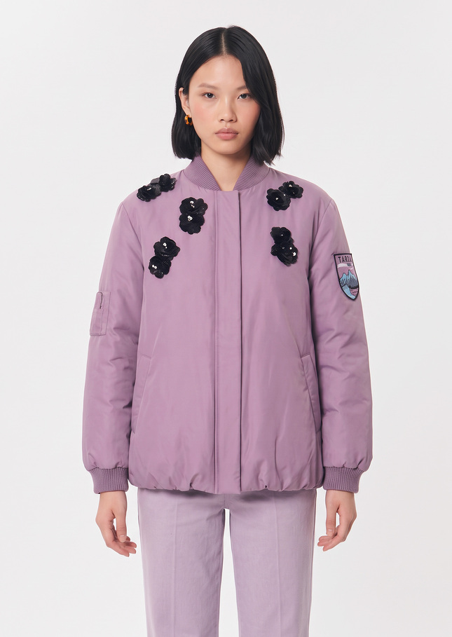 Blouson Bérénice pourpre à fleurs brodées Pourpre TARA JARMON