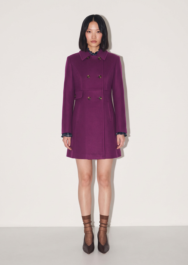 Manteau Martha mûre à col tailleur Mûre TARA JARMON