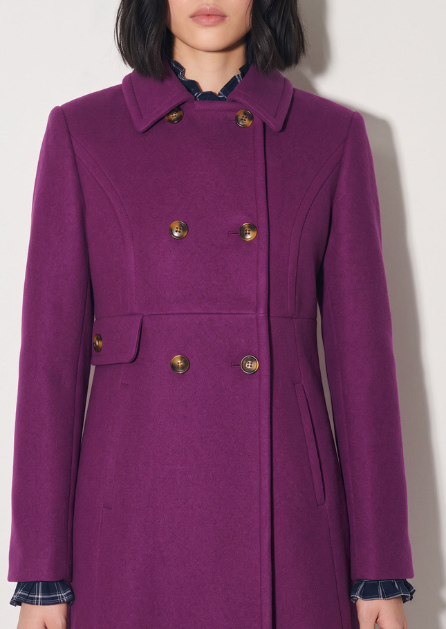 Manteau Martha mûre à col tailleur Mûre TARA JARMON
