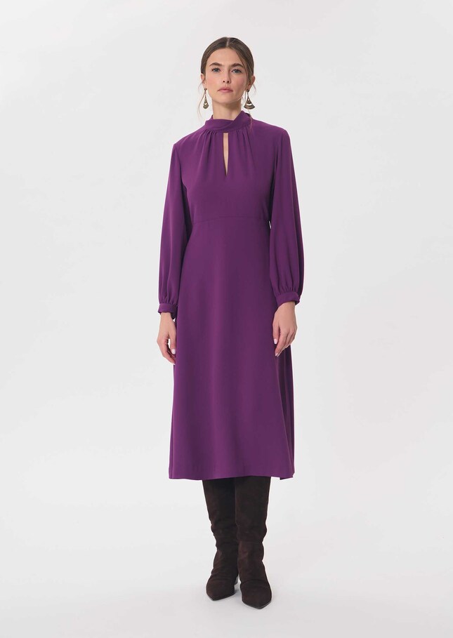 Robe Rubben mûre évasée à col V Mûre TARA JARMON