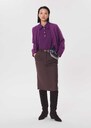 Gilet Giuliana mûre boutonné col V Gris chine, Mûre, Thym TARA JARMON