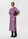 Robe Rimina pourpre longue évasée Kaki, Pourpre TARA JARMON