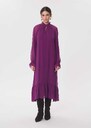 Robe Romana mûre longue en soie Kaki, Mûre TARA JARMON