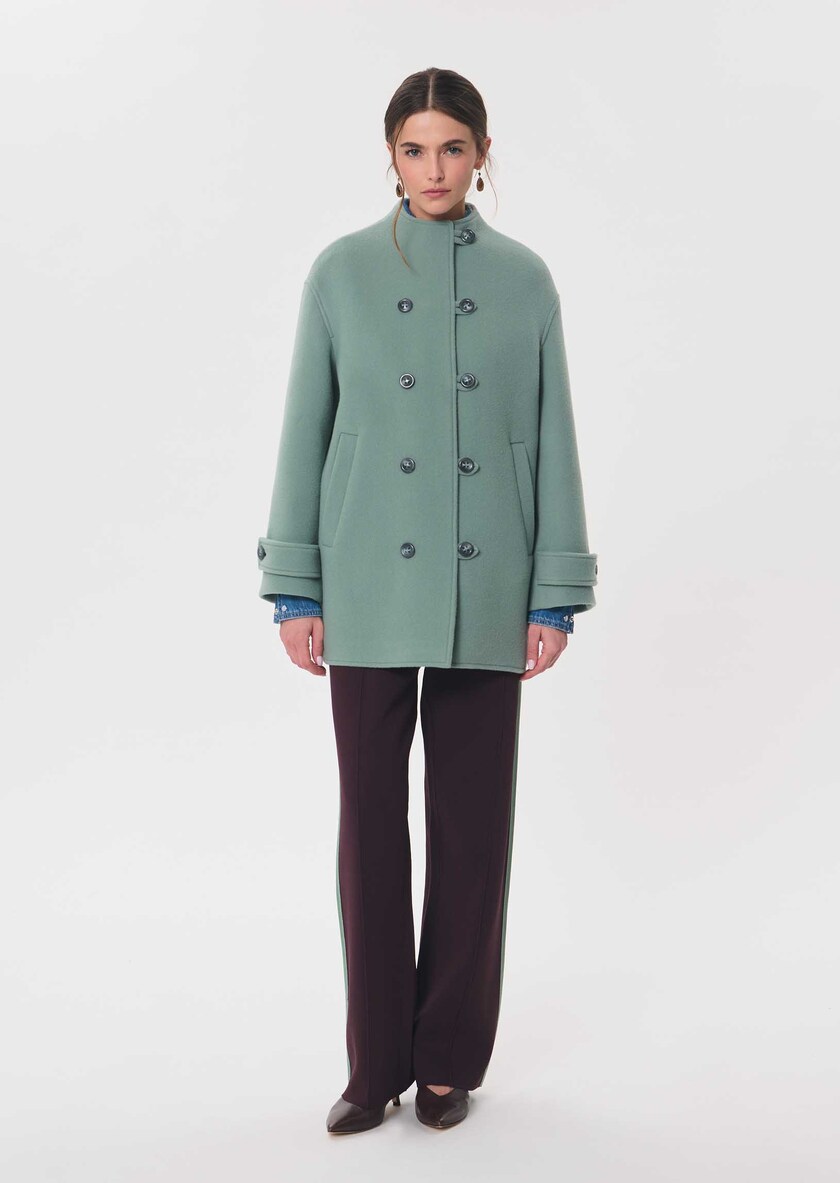 Manteau Maurice céladon croisé Céladon TARA JARMON